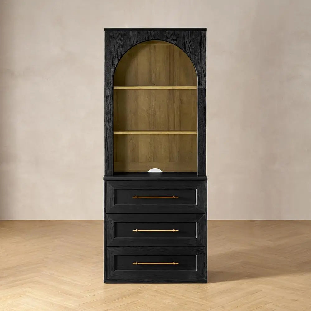 Storage Cabinet with Hutch, Sideboard Buffet Cabinet, Kitchen Pantry Organizer, Coffee Bar Station, Trophy Display Case with Doo