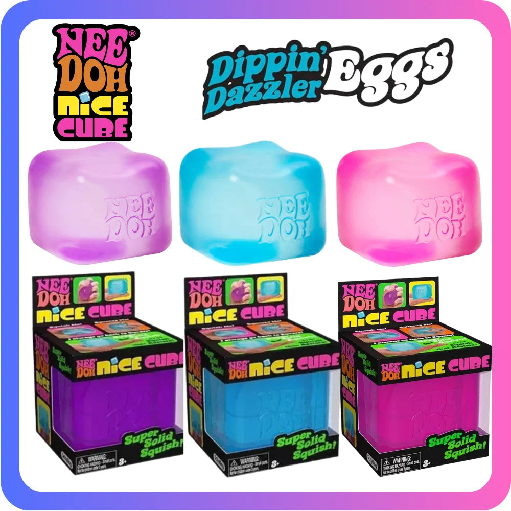 2026 Hot Schylling Needoh Nice Cube Stress Relief Sensory Toy for ADHD Focus and Anxiety Unisex Fidget Tool Soft Squishy Desk