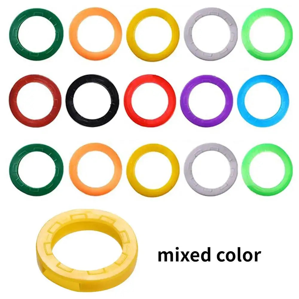 10pcs 24pcs 32pcs Color Key Sleeve Mixed Color Soft Silicone Elastic Key Ring DIY Key Pendant Marking to Distinguish 2030