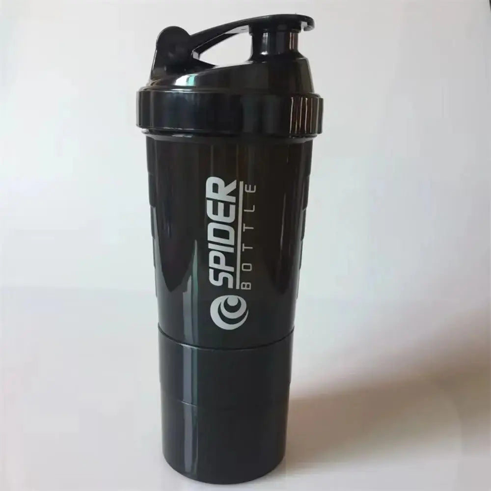 3 Layers Shaker Protein Bottle Powder Shake Cup Large Capacity Water Bottle Mixing Cup Body Building Exercise Mixing Bottle