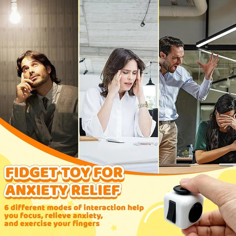 Fidget Stress Relief Dice Colorful Anti-Stress Fingertip Toys for Autism & Anxiety Relief