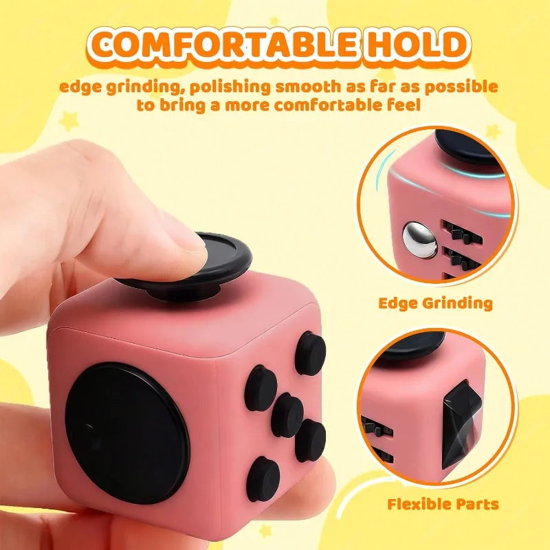Fidget Stress Relief Dice Colorful Anti-Stress Fingertip Toys for Autism & Anxiety Relief