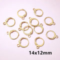 30pcs 14x12mm 15x10mm No Fade Stainless Steel French Lever Earring Hooks Clips DIY Earwire Earrings Jewelry Findings Accessories