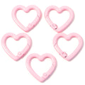 5pcs Alloy Heart Spring Clasps Snap Hooks Carabiner Keychain Clips Dolls/Label Connector For Jewelry Making DIY Accessories