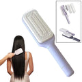 Automatic Cleaning Rotating Lifting Comb Self Cleaning Hairbrush Rotating Retractable Anti Static Massage Comb Scalp Hair Comb
